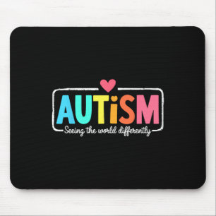 Das Bewusstsein für Autismus unterstützt das Sehen Mousepad