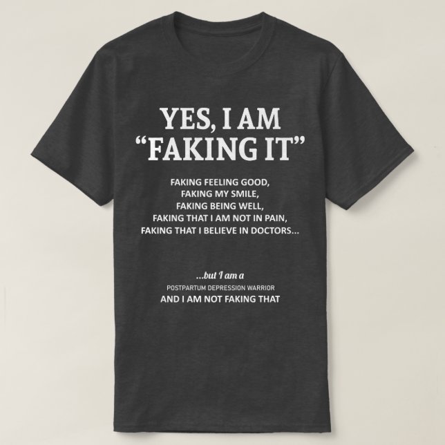 Das Bewusstsein für Depressionen nach der Partumph T-Shirt (Design vorne)
