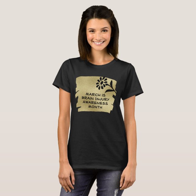 Das Bewusstsein für die Verletzung von Gold und Sc T-Shirt (Vorne ganz)