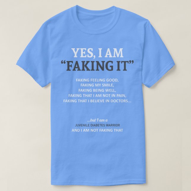 Das Bewusstsein für jugendliche Diabetes bewundere T-Shirt (Design vorne)