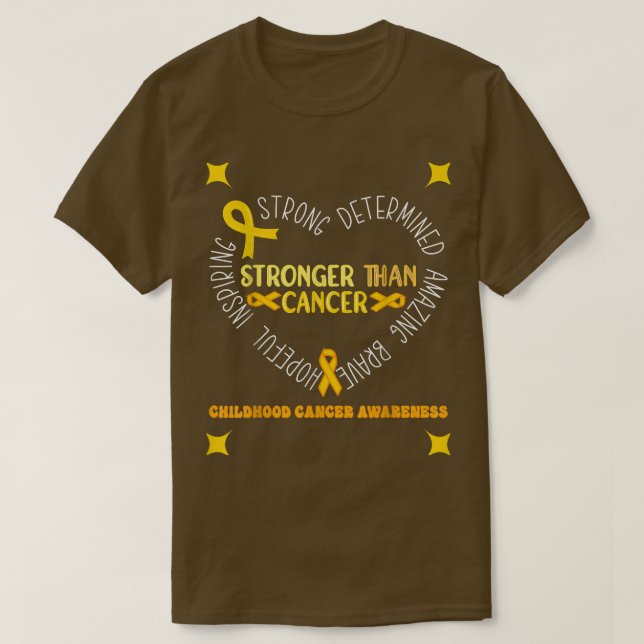 Das Bewusstsein für Krebs im Kindesalter ist stärk T-Shirt (Design vorne)