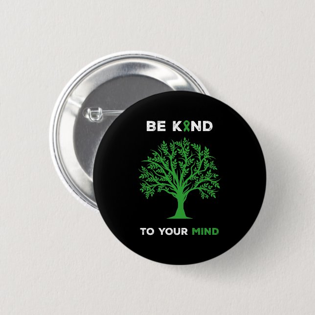 Das Bewusstsein für psychische Gesundheit ist Ihne Button (Vorne & Hinten)