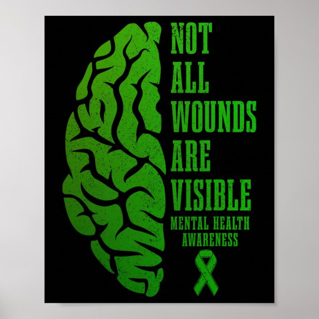 Das Bewusstsein für psychische Gesundheit spielt k Poster (Vorne)