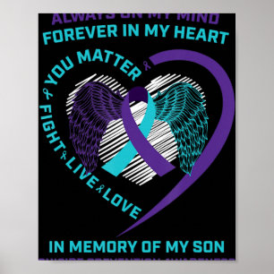 Das Bewusstsein für Selbstmord im Gedächtnis meine Poster