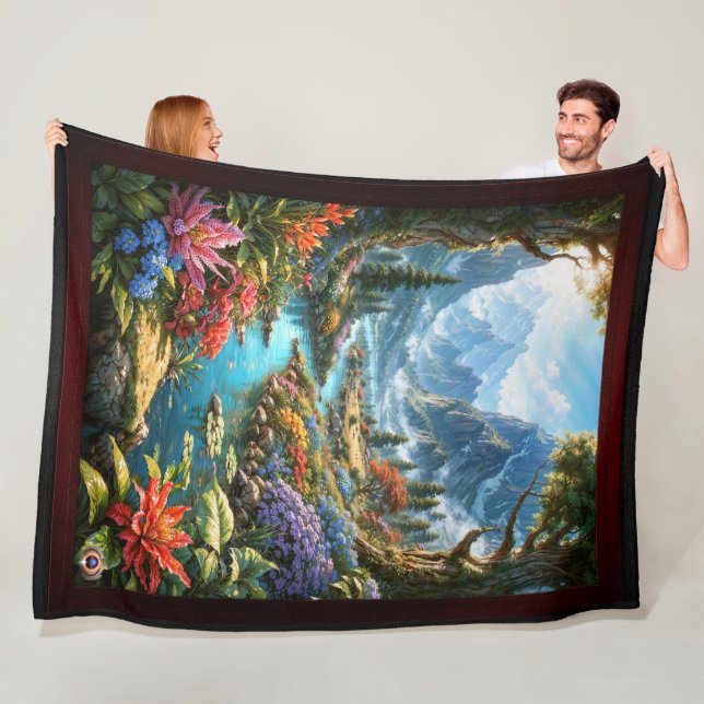 Das bezaubernde Land Kalakoff Kunst von Xzendor7 Fleecedecke (Beispiel)