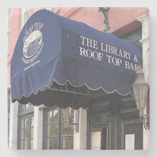 Das Bibliotheks-Dach-Spitzen-Bar, Charleston Sc Steinuntersetzer