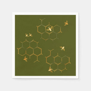 Das Bienen-Honigwabenpapier Napkins gerettet Serviette