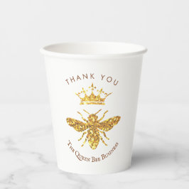das Bienenlogo der Königin Pappbecher