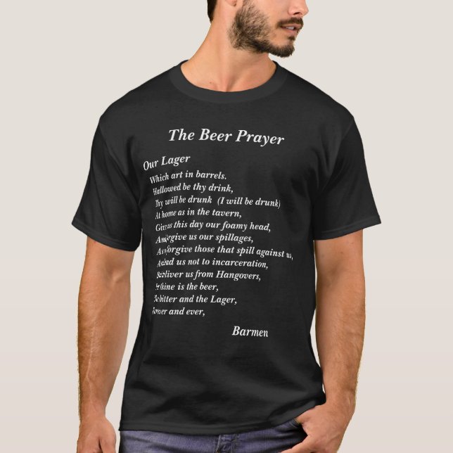 Das Bier-Gebet T-Shirt (Vorderseite)