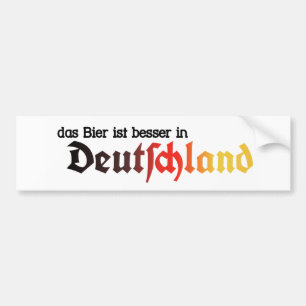 Das Bier ist in Deutschland-Aufkleber - Deutsch Autoaufkleber