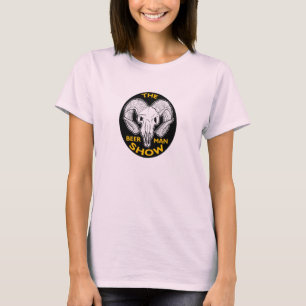 DAS BIER-MANN-SHOW Damen-Ziegen-Schädel-Shirt T-Shirt