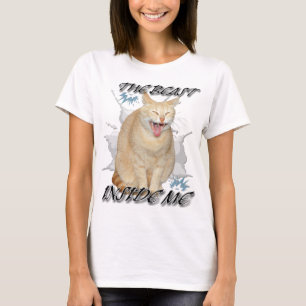 Das Biest in mir lustiges Meme-Katzen-Shirt T-Shirt