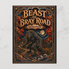 Das Biest von Bray Road Wisconsin Popcut Legends Postkarte