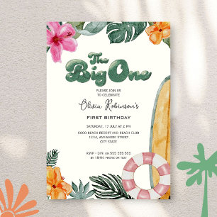 Das Big One Luau Beach Club 1. Geburtstag Party Einladung