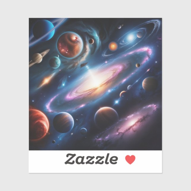 Das Bild der Planeten Aufkleber (Blatt)