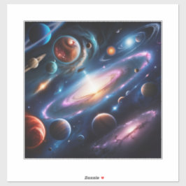 Das Bild der Planeten Aufkleber
