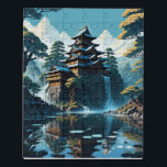 Das Bild eines japanischen Klosters mit Bäumen und Puzzle<br><div class="desc">Das Gemälde eines japanischen Klosters mit Bäumen und Wasser ist einfach wunderschön. Die Farben sind so ruhig und beruhigend, es ist schwer zu glauben, dass es sich um ein Gemälde und nicht um eine Szene des wirklichen Lebens handelt. Das Bild ist phantastisch, von den Bäumen bis zum Wasser. Es ist,...</div>