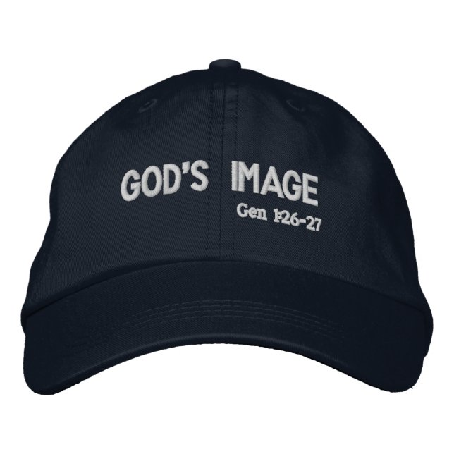 Das Bild Gottes Bestickte Baseballkappe (Vorderseite)