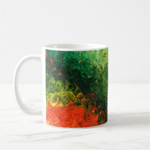 das Bild in Öl gemalt. Ölfarbe Kaffeetasse