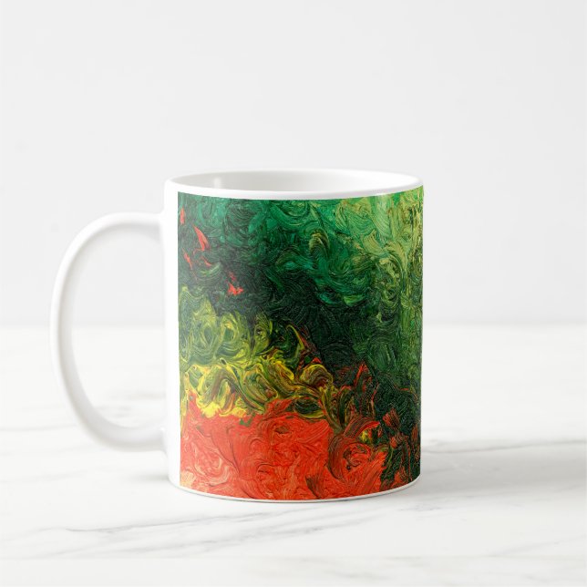das Bild in Öl gemalt. Ölfarbe Kaffeetasse (Links)
