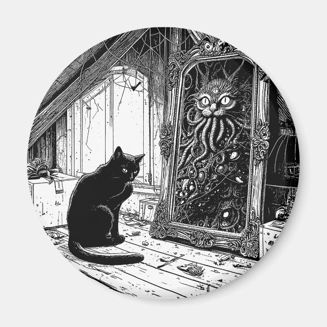 Das Bild von Dorians Katzenrunde Magnet (Vorne)