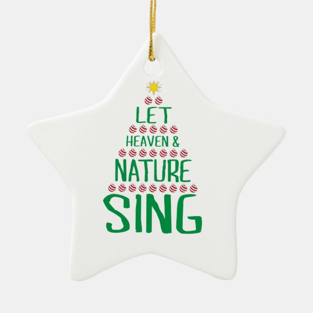 Das Bild von Himmel und Natur gelassen Weihnachtsb Keramik Ornament (Vorne)