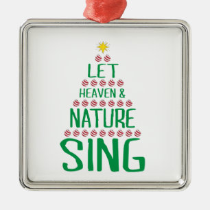 Das Bild von Himmel und Natur gelassen Weihnachtsb Silbernes Ornament
