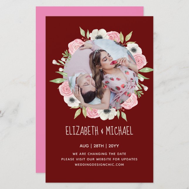 Das billigste FOTO ändert das Datum des Blumenscha (Vorne/Hinten)