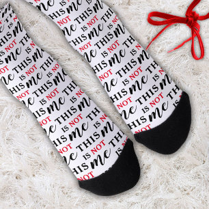 Das bin ich nicht   Trendy Humore Typografy Funny Socken