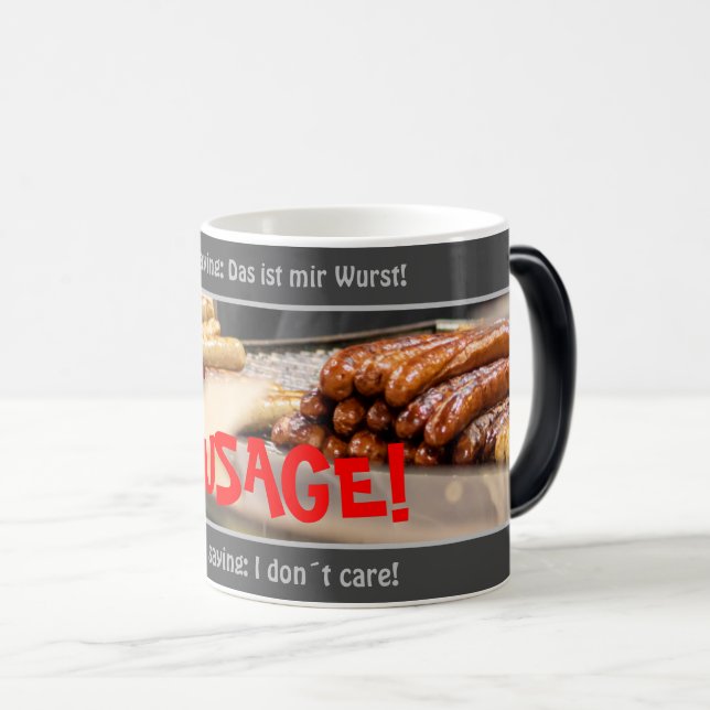 Das bin ich SAUSAGE - alberne Trank. Deutsch! Verwandlungstasse (VorderseiteRechts)