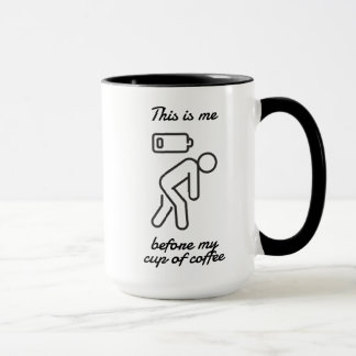 Das bin ich vor meinem Kaffee Tasse