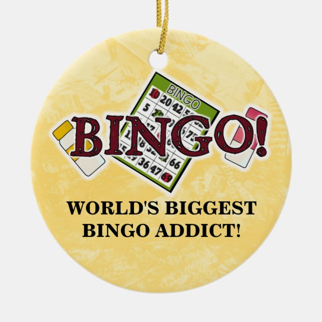 Das Bingo-Süchtigverzierung der Welt größte Keramikornament (Vorne)