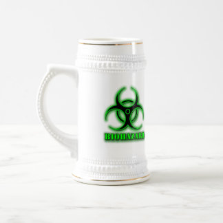 Das Biogefährdung-Bier Stein Bierglas