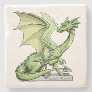 Das Birthstone des Augusts Drache: Peridot Steinuntersetzer