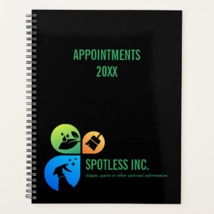 Das Black Modern Clearing-Logo Planer