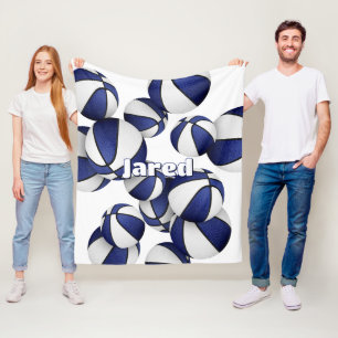 Das blaue Basketballteam färbt die Dekoration der Fleecedecke