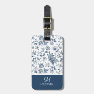 Das blaue Blumenmuster und die "Name Business Card Gepäckanhänger