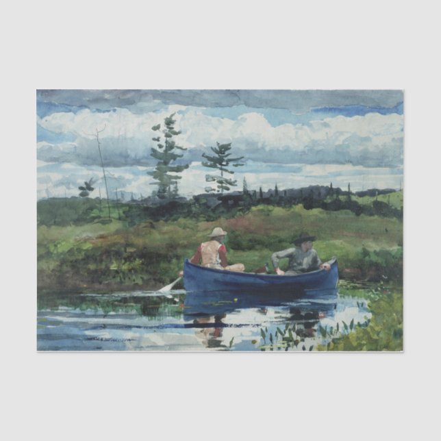 Das blaue Boot von Winslow Homer Seidenpapier (Vorderseite)