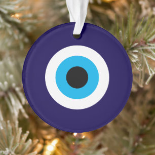 Das blaue Böse-Auge-Acryl-Weihnachtsornament Ornament