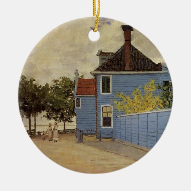 Das blaue Haus in Zaandam durch Claude Monet Keramikornament (Vorne)