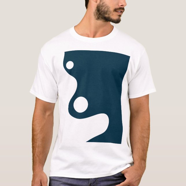 Das blaue Hintergrundbild. T-Shirt (Vorderseite)