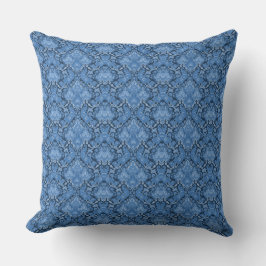 Das blaue Immanenzkissen: ewiger Damast-Stil Kissen