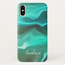 Das Blaue Meer im Ozean ist mit Ihrem Namen Abstra iPhone 16 Hülle