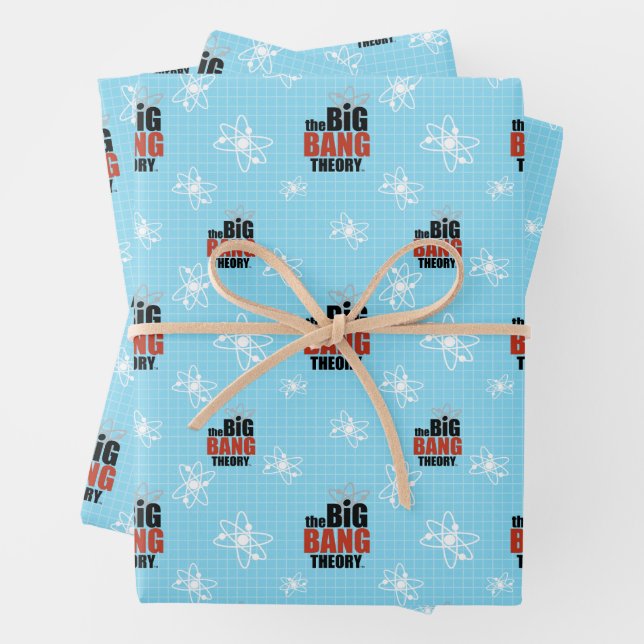 Das blaue Muster der Urknall-Theorie Geschenkpapier Set (Beispiel)