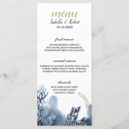 Das blaue Riff | Nautical Wedding Menu Menükarte