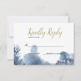 Das blaue Riff | Nautical Wedding RSVP Karte