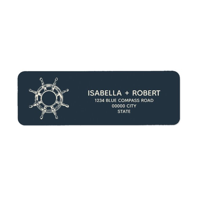 Das blaue Schiffsrad | Nautische Rose der Winde (Vorne)