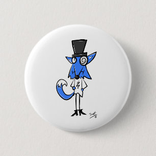 Das blauer Fox-Abzeichen Button