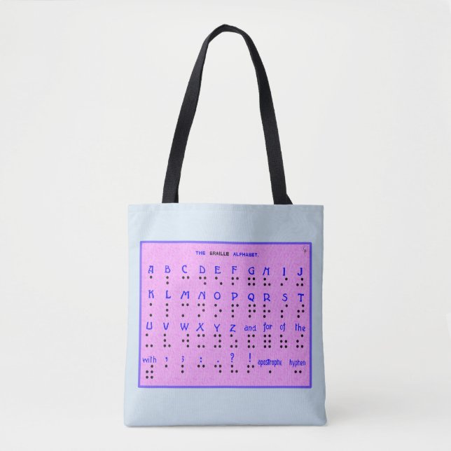 Das Blindenschrift-Alphabet Tasche (Vorderseite)