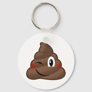Das Blinzeln kacken Emoji Schlüsselanhänger
